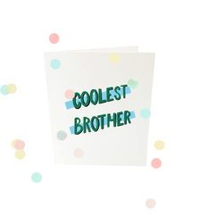 Tarjetas de confeti - Coolest brother V2
