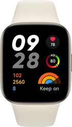 Xiaomi Redmi Watch 3, wit, 1,75 inch AMOLED-display, bluetooth-telefoongesprekken, 12 dagen batterijduur, gezondheidsbewaking, Franse versie