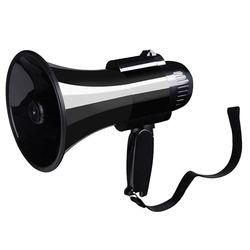 MyMealivos Megáfono de 30 W con Sirena y Cubierta de Control de Volumen Ajustable para grabación de 240 s, Alcance de hasta 800 Yardas, Apto para Juegos Deportivos, Entrenadores de animadoras