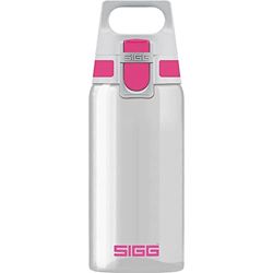 SIGG Total Clear ONE Berry Botella cantimplora (0.5 L), botella hermética sin sustancias nocivas, botella transparente y ligera de plástico tritán, Color Morado (Berry)