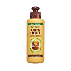 Garnier Ultra Doux À l'Huile d'Avocat et Beurre de Karité - Crème de soin sans rinçage Cheveux bouclés à frisés 200 ml
