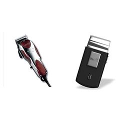 Wahl Magic Clip 5 Stars Series, Type STX Rasoio elettrico profesionale per capelli, red & Wahl 3615-0470 Mobile Shaver Rasoio Cordless, nero