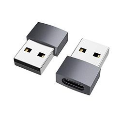 nonda USB C naar USB Adapter (2 Pack), USB-C Female naar USB Mannelijk, USB Type C Female naar USB OTG Adapter voor MacBook Pro 2015/2013, MacBook Air 2017/2015, Laptops, Wandladers, Power Banks