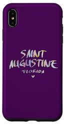Carcasa para iPhone XS Max St. Augustine Florida - Saint Augustine FL Logo acuarela