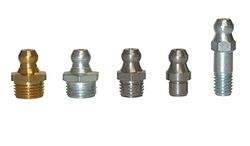 Recht hydraulische vetter type H1 DIN 71412, druksterkte, standaardaansluiting, ideaal voor industriële smering en machineonderhoud.