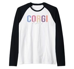 Corgi Mom, amante de los perros Camiseta Manga Raglan