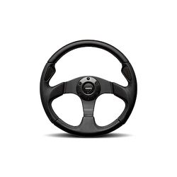 VOLANTE MOMO JET D32 320 CUERO NEGRO.