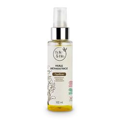 Belle&Bio - Olio riparatore speciale per capelli secchi/fragili, certificato Cosmos by Ecocert, 100 ml