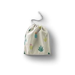 Bonamaison Printed Cotton Produce Bag with Drawstring, Reusable Grocery Bag, Biodegradable Eco-Friendly Bags, Travel Pouch, Sachet Bags, Shopping Bag, Eco Friendly, Foldable, Size: 40x50 Cm