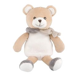 Chicco Natural Orsetto Peluche, Pupazzo in Morbido Velour a Forma di Orsetto da Coccolare, Neutro, 0+ Mesi