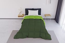 Italian Bed Linen ELEGANT Winter Dekbed, Donkergroen/Appelgroen, 220x260cm