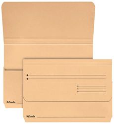 Esselte Portadocumentos A4+, Pack de 1, Capacidad 200 Hojas, Archivadores Ampliables, Carpetas Ecológicas Fabricadas con Tarjeta 100% Reciclada, Organizador de Papeles de Gran Tamaño, Beige, 15840