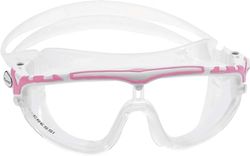 Cressi Skylight Swim Goggles, Occhialini Premium per Nuoto, Piscina, Triathlon e Sport Acquatici Unisex Adulto, Trasparente/Bianco/Rosa