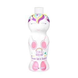 Unicorn 2-in-1 Shower Gel & Shampoo for Kids & Adults – Vegan, 90% Natural Ingredients, Pleasant Scent, Paraben Free, Hydrating & Gentle Hair & Body Wash for children Ages 3+, 400ml