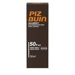 Piz Buin, Allergy Face Cream Spf50+ 50 Ml, Solkräm, Mångfärgad, U, Unisex-Vuxen