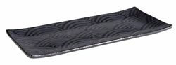 APS 84905 DARK WAVE - Vassoio 23 x 10,5 cm, altezza 1,5 cm, colore: Nero
