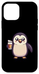 Carcasa para iPhone 12 mini Pingüino Bebiendo Cerveza Com