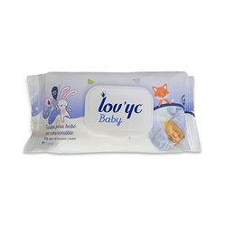 Lov'yc Lingettes bébé mouillées Crème Sensible 72 Lingettes