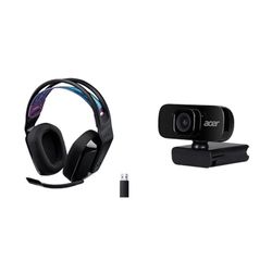 Logitech G535 Lightspeed para & Acer FHD Conference Webcam