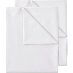 GREEN MARK Textilien Embalagem de 2 lençóis de cima de 250 x 150 cm, branco, 100% algodão tecido