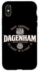 Dagenham East London England Coordinates Label 2C Case for iPhone X/XS