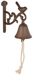 Esschert Design db81 rústico de ferro fundido campainha para pássaros, pequeno