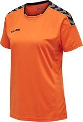 hummel hmlAUTHENTIC Poly Jersey Femme S/S Maillot Femelle, Tangerine, 2XL