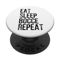 Divertido jugador de petanca Eat Sleep que repite PopSockets PopGrip Intercambiable