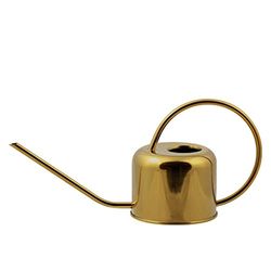 PLINT 0.9L Watering Can, Modern Style Watering Pot for Indoor House Plants, Coloured Galvanised Powder Coated Steel, Contemporary Metal Design With Narrow Spout And High Handle, Glossybrass