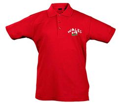 Supportershop Polo Rugby Pays de Galles Mixte Enfant, Rouge, FR : S (Taille Fabricant : 4 Ans)