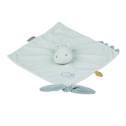Nattou Doudou en Polyester, Roméo Le Crocodile, Compagnon de Route dès la Naissance, env. 27 x 27 cm, Roméo, Jules et Sally, Bleu Clair
