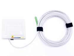 Elfcam ® - 15m fiberoptisk kabel SC/APC till SC/APC-kontakt med fiberoptisk avslutningspunkt (G-BOX-avslutningspunkt) FTTx, LWL Enkel Singlemode 9/125μm OS2 4,0 mm patchkabel (15M)