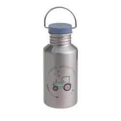 Lässig 1210026496 Kids RVS Fles met sportdeksel 500 ml Adventure Tractor