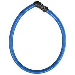 ABUS Câble-antivol 4408C - Cadenas à combinaison - Câble en acier de 65 cm avec gaine plastique - Niveau de sécurité 2 - Bleu