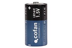 Cofan Pilhas alcalinas modelo LR14C | Tensão 1,5 V | Blister de 2 unidades