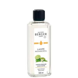 Maison Berger - Recharge Lampe Berger Fleur de Citronnier - Prête à l'emploi - Parfume et Purifie - Diffusion Fine, Homogène et Longue Durée - 500ml