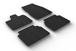 Gledring Set of Rubber Mats Compatible with BMW i3 (I01) 2013 Onwards (T Profile 4 Pieces + Mounting Clips)