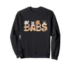 Babs Cat Trees - Personalized Cute Name Word Art Sweatshirt
