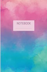 Notebook: Tie dye lined paperback notebook 5.5x8.5 journal