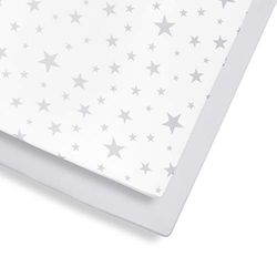Set van 2 hoeslakens voor kinderbedjes 140 x 70 cm - sterrenontwerp - licht, ademend en luxe jerseykatoen gemaakt om lang mee te gaan en ontworpen voor ledikant- en babybedden
