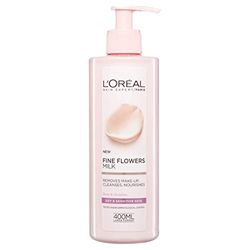 L'Oreal Paris Fine Flowers Cleansing Milk Lotion Makeup Remover Dry Sensitive Skin 400 Ml