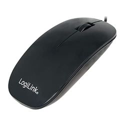 Computermuis met USB-aansluiting van LogiLink met optische sensor en 1000 dpi-scannen voor maximale precisie en snel werken