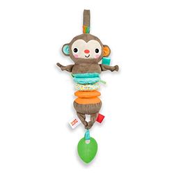 Bright Starts, Pull, Play & Boogie Juguete de Peluche de Actividad Musical para cochecito de bebés o asiento del coche - Mono - Unisex, Recién Nacido +