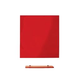 Magniplan Magnetic Glass Wipe Board Per Ufficio, Sala Riunioni, Aula, Home Office, Sala Giochi E Camera Da Letto - 450Mm x 450Mm - Rosso