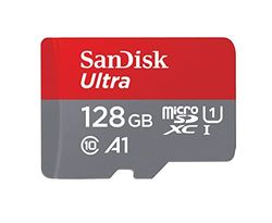 SanDisk 128 GB Ultra microSDXC cards (2-pack) + SD adapter up to 120 MB/s with A1 App Performance UHS-I Class 10 U1 (Pack of 2)