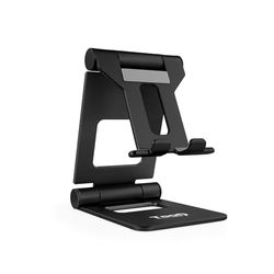VoltShine Soporte Plegable para Mesa de teléfono/Tablet, diseño Slim, Color Negro, Ideal para Ver Videos, videollamadas y Lectura.