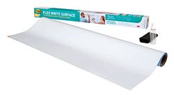 Post-it Flex Write Surface, Confezione da 1 rotolo , 1,219 mm x 2,438 mm, Lavagna bianca cancellabile per pennarelli indelebili, per pareti, porte, tavoli, lavagne, installazione semplice