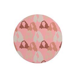 Questo Casa, Round Digital Printed Mouse Pad, Non-Slip Base, for Office and Home, Diameter:22cm