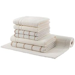 Egeria Line Set with Hand Towels, Bath Towels and Bath Mat 60 x 100 cm 155 Ivory
