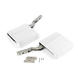 Emuca - Compás para puertas elevables, Amortiguador con fuerza 480-1.250, Acero y plástico, Blanco